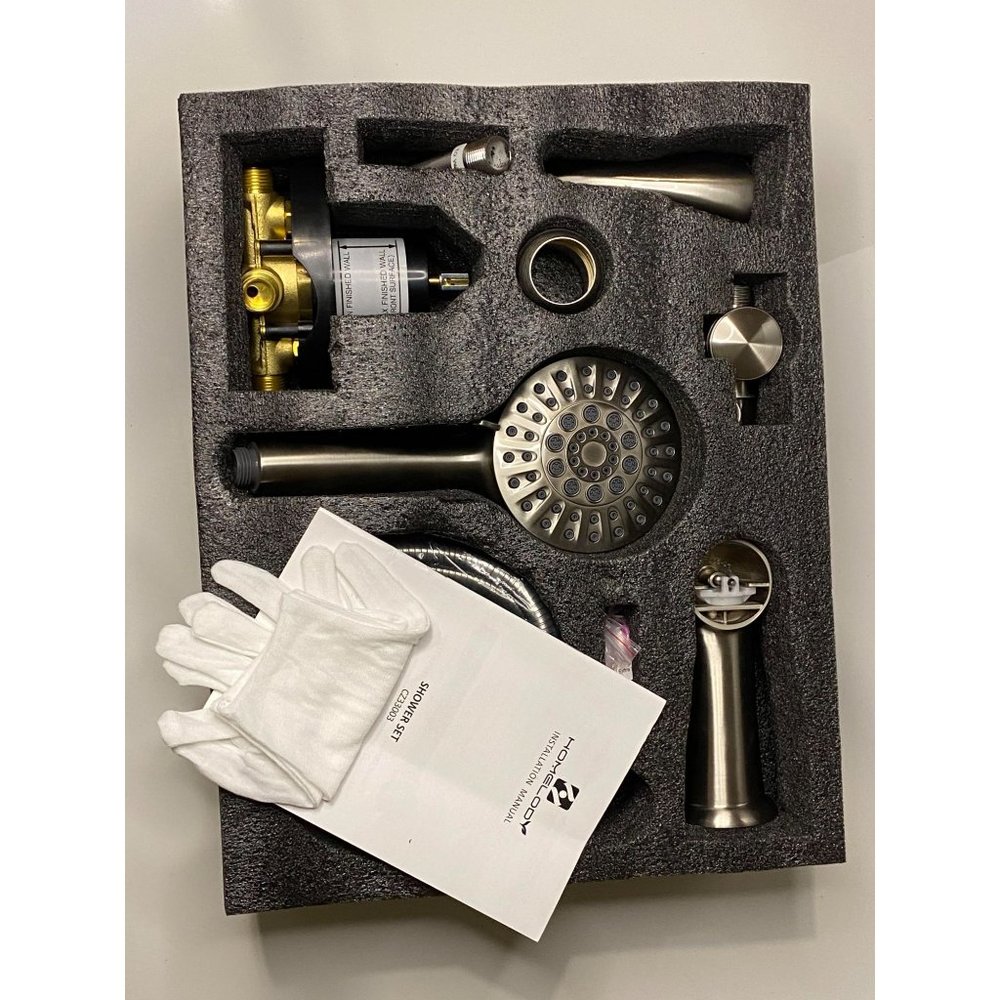 Shower System Set With 2 Way Water Seperator HOMELODY Brushed Nickel CZ33003